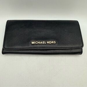 Michael Kors Black Trifold Soft Leather Wallet
